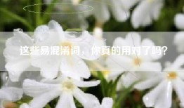 这些易混淆词，你真的用对了吗？