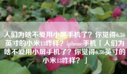 人们为啥不爱用小屏手机了？你觉得6.36英寸的小米13咋样？iphone手机「人们为啥不爱用小屏手机了？你觉得6.36英寸的小米13咋样？」