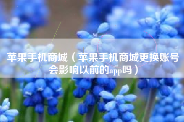 苹果手机商城（苹果手机商城更换账号会影响以前的app吗）